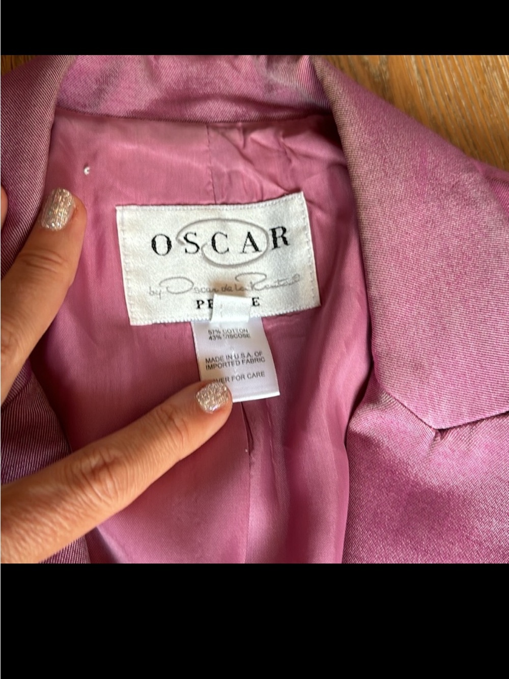 Oscar de la Renta Vintage/luxury  Lavender Lilac Tailored Blazer Jacket